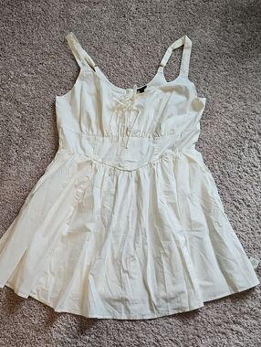 torrid Cream Cloud Corset Detail Mini Dress